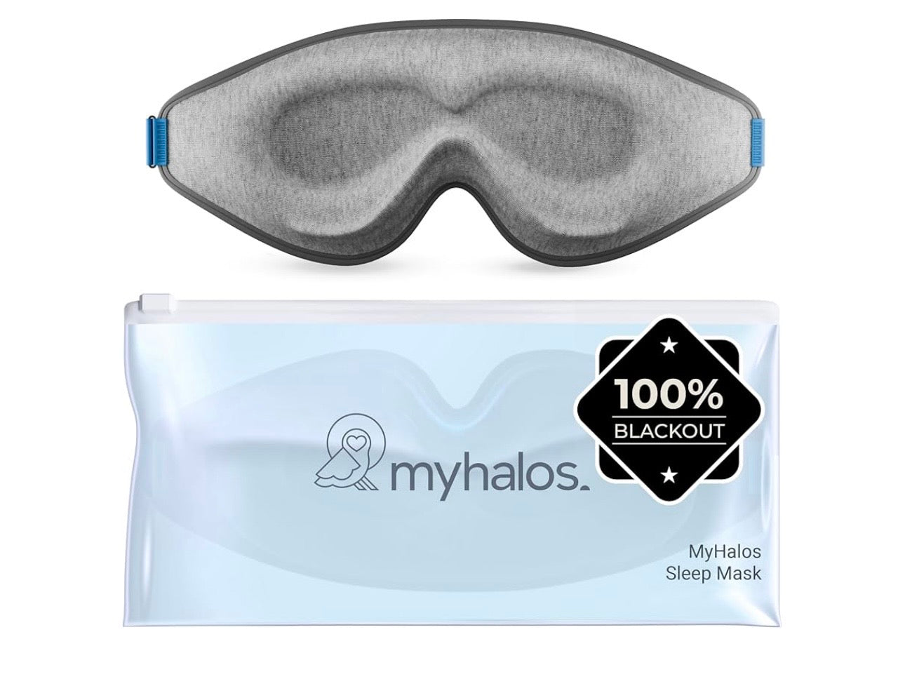 3D Ergonomic Sleep Mask – 100% Light Blocking, Zero Eye Pressure – Perfect for Side Sleepers