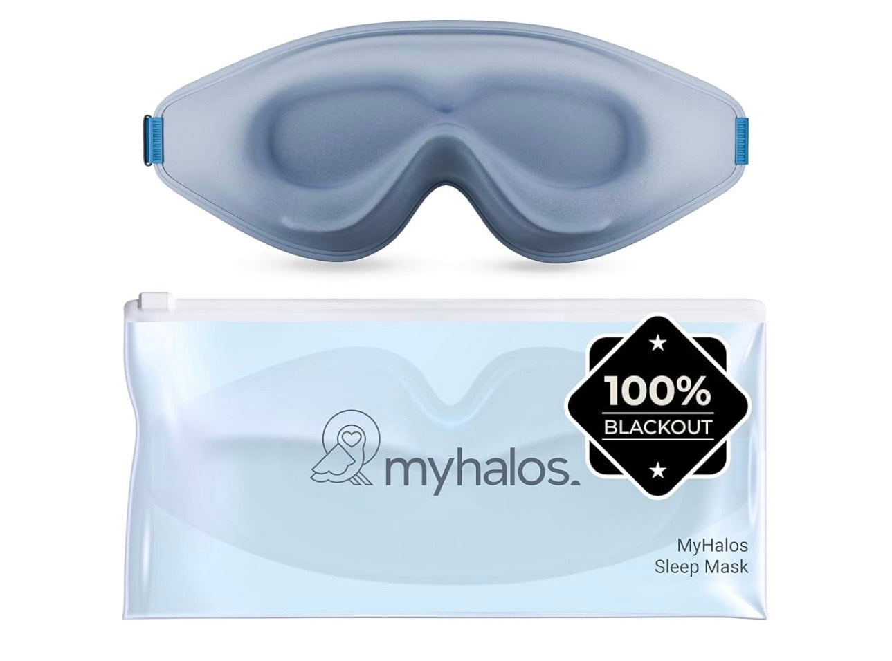 3D Ergonomic Sleep Mask – 100% Light Blocking, Zero Eye Pressure – Perfect for Side Sleepers