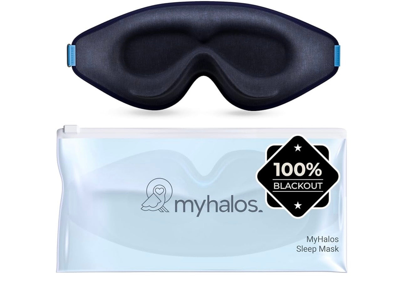 3D Ergonomic Sleep Mask – 100% Light Blocking, Zero Eye Pressure – Perfect for Side Sleepers