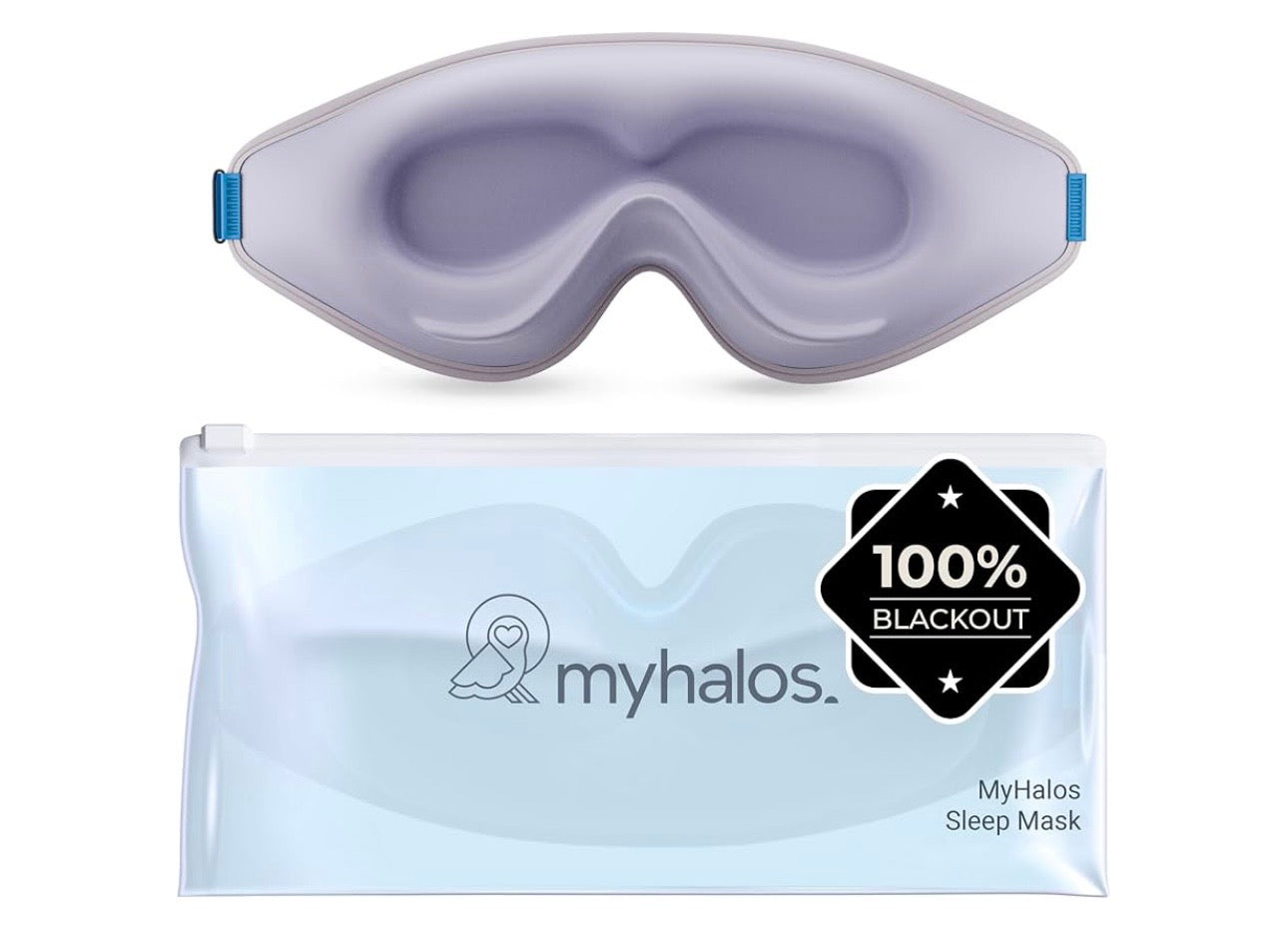 3D Ergonomic Sleep Mask – 100% Light Blocking, Zero Eye Pressure – Perfect for Side Sleepers