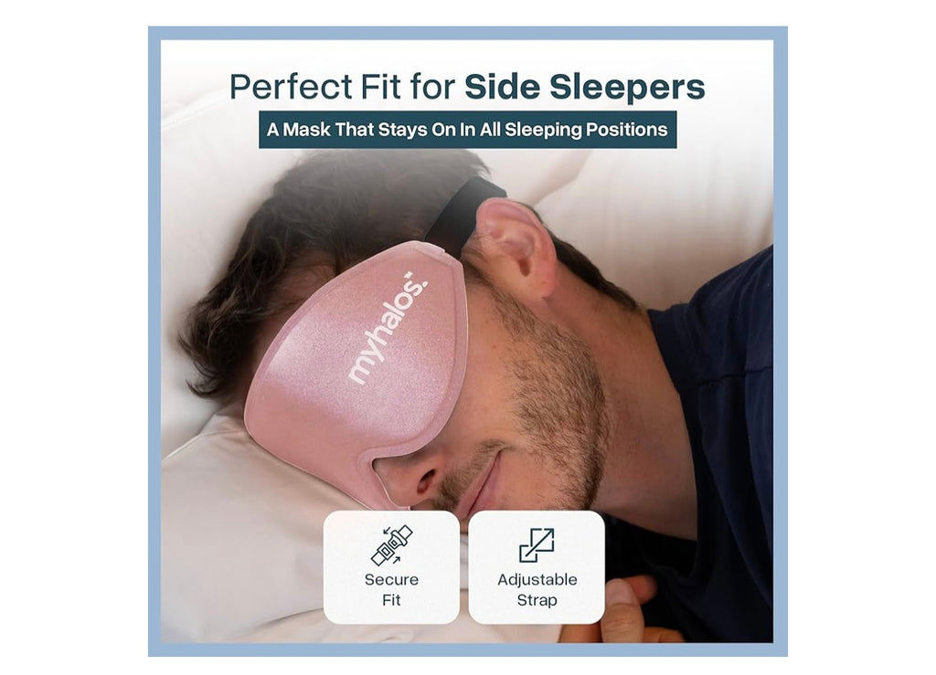 3D Ergonomic Sleep Mask – 100% Light Blocking, Zero Eye Pressure – Perfect for Side Sleepers and Migraines