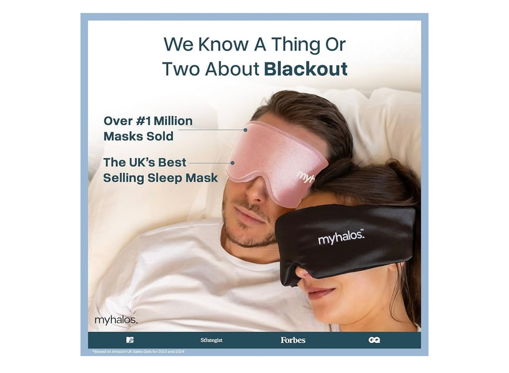 3D Ergonomic Sleep Mask – 100% Light Blocking, Zero Eye Pressure – Perfect for Side Sleepers and Migraines